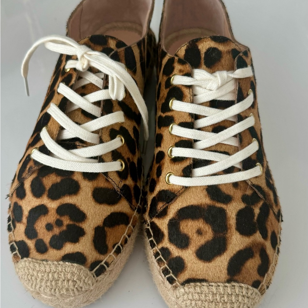 J.Crew Espadrille Sneakers in Leopard Calf Hair, New, Never Worn - Picture 4 of 7